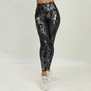 Pantalones Deportivos de Cintura Alta con Estampado de Piel de Serpiente, Transpirables, de Secado Rápido, Compresión, Flexibles, Sin Costuras, para Yoga - Product Image 1