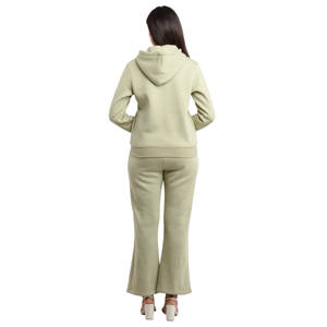 Ensemble de survêtement zippé pour femme, écologique, respirant, à séchage rapide, 100% coton molletonné, survêtement d'hiver, ensemble de sweat-shirt à capuche zippé - Product Image 5