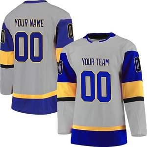 Venta al por mayor 100% poliéster equipo desgaste transpirable campo Hockey Jersey y pantalones cortos conjuntos mejor diseño personalizado uniformes de hockey sobre hielo - Product Image 4