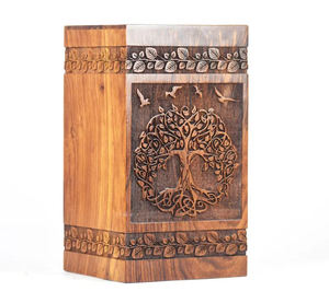 Handcrafted Personalized Rosewood Cremation Urn for Human & <b>Pet</b> Ashes | Premium Wooden <b>Memorial</b> <b>Box</b> for Home Display - Product Image 1