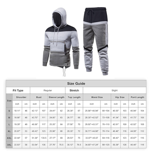 Chándales de diseño personalizado para hombre, sudaderas de color gris y negro con pantalones elásticos de desecho, ropa de invierno, chándales de sudor - Product Image 4