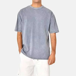T-shirt basique en coton pour homme, uni, en tissu jersey doux, production OEM ODM en gros - Product Image 3