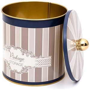 กระป๋องโลหะทรงกลม2.1L พร้อมที่จับ140X150มม. 2.1L กระป๋องโลหะ - Product Image 1