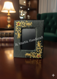 Cadre photo en tissu de soie brodé à la main de haute qualité pour la décoration de la maison, pièce de qualité supérieure ici - Product Image 6