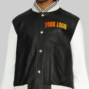 High Quality Women's Wool Leather Windproof Varsity Jackets Custom Logo Baseball Design 3D Pocket Custom Brand OEM Service for - Product Image 6