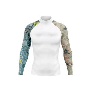 2025 nuevo logotipo personalizado al por mayor de alta calidad al por mayor Fitness Swim impreso manga larga MMA para hombres Rashguard Rash Guard - Product Image 1