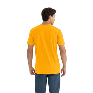 เสื้อยืดโพลีเอสเตอร์สีทองล้วน Next Level Apparel สำหรับผู้ชายและผู้หญิง พร้อมสกรีนลายได้ ทรงพอดีตัว คอกลม เนื้อผ้านุ่ม ทันสมัย - Product Image 2