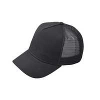 Gorra Trucker Negra Y2K de Mezclilla Transpirable con Logotipo Bordado 3D Personalizado ODM OEM, Visera Curva Ancha de 5 Paneles y Malla Lisa con Pedrería
