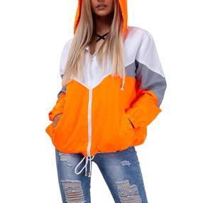 Veste coupe-vent imperméable extérieure de haute qualité pour femmes Capuche en nylon Tissu teint Techniques imprimées Broderie personnalisée tricotée - Product Image 2