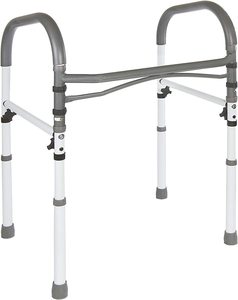 Buy Deluxe Bathroom Safety Toilet Rail - Adjustable Toilet Safety Frame Medical Handrail Assist <b>Grab</b> <b>bar</b> Handle - Product Image 1