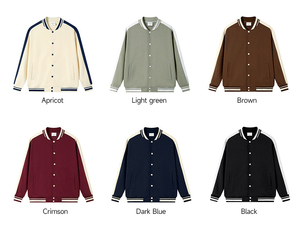 Chaquetas de béisbol con logotipo personalizado Preppy Couple French Terry sudadera abrigo al por mayor chaquetas universitarias en blanco 380gsm - Product Image 3