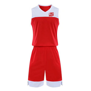 Maillots et shorts de basket respirants en gros, personnalisables avec logo d'équipe, uniforme de basket pour les équipes scolaires - Product Image 1