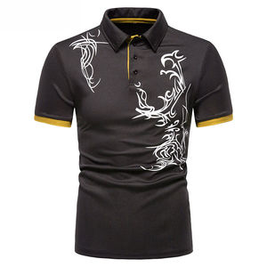 Polo DE FÁBRICA DE Pakistán para hombre, jersey de tela de alta calidad, manga corta, ajustado, solapa, bloque de Color, botón, decoración impresa - Product Image 2