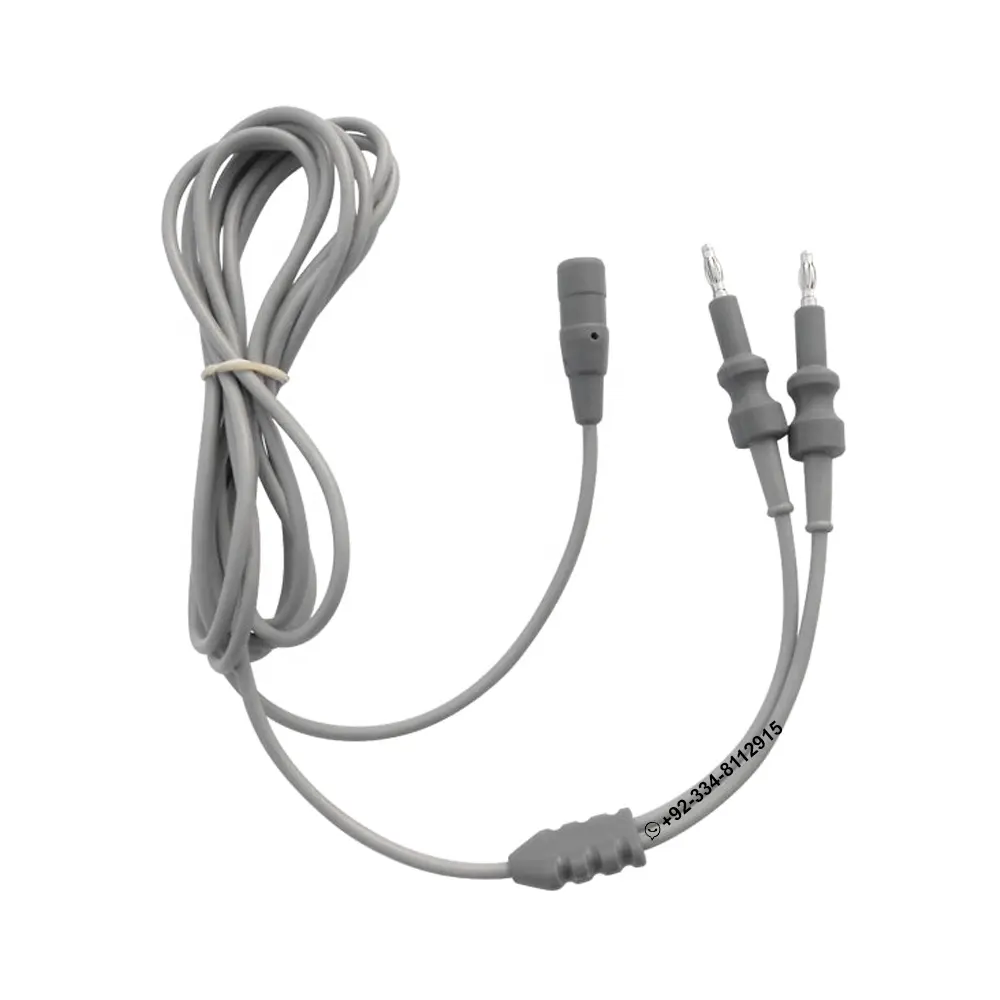 Wholesale 2-Pin US Type 4ミリメートルSilicon Bipolar Cable Cord 3 M Electrosurgical Accessories European Connector Instrument