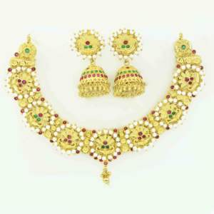 ชุดสร้อยคอและต่างหูทองชุบ 14K 18K 24K สำหรับผู้หญิง ขายส่ง ดีไซน์ลายดอกไม้ เครื่องประดับแฟชั่นงานแต่งงาน - Product Image 3