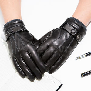 Black Wholesale High Quality Classic Simple Style Winter <b>Men</b> Touch Screen <b>Driving</b> <b>Leather</b> <b>Gloves</b> Comfortable Size - Product Image 5