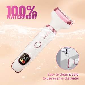 Rasoir électrique sans fil 5-en-1 pour femme IPX7, tondeuse corporelle et bikini, rasoir pour poils pubiens, aisselles, nez, visage et sourcils - Product Image 4