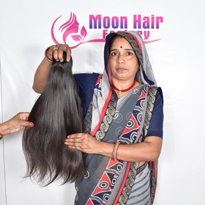 Extensions de cheveux vierges indiennes brutes non traitées, alignées sur les cuticules, double trame, lisses, prix de gros du fournisseur - Product Image 6