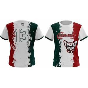Camiseta de Softbol Personalizada 160, Transpirable, de Poliéster, con Logotipo Cosido, Sublimación, Ropa Deportiva - Product Image 1