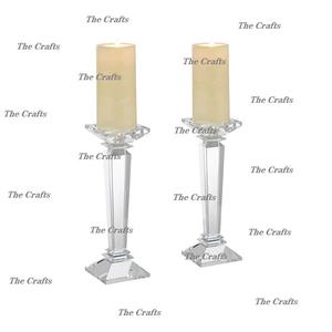 Ensemble de quatre bougeoirs en acrylique pour décoration de mariage - Product Image 2