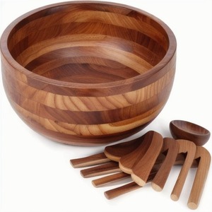 Ensaladera de madera de mango respetuosa con el medio ambiente de alta calidad a un precio razonable, cuenco directo del fabricante, cuenco de arroz y sopa de La India - Product Image 5