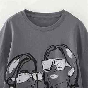 Camisetas Vintage con Estampado Gráfico para Mujer, Estilo Harajuku, Holgadas, de Algodón, Manga Corta, para Verano - Product Image 4