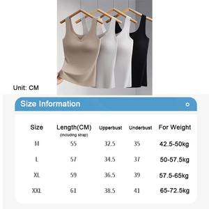 เสื้อครอปเซ็กซี่เสื้อแขนกุดผ้าไหมน้ำแข็งสำหรับผู้หญิงเสื้อกล้ามเว้าหลังไร้ตะเข็บเสื้อเกาะอกชุดชั้นในเสริมบรา - Product Image 3