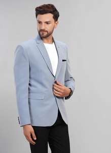 Blazer Gris Elegante para Hombre de Alta Calidad, Tela de Lujo, Corte Entallado, Chaqueta Formal de Noche para Fiestas, Disponible a Precio de Descuento - Product Image 3