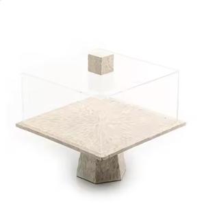 Le plus nouveau support de gâteau de Dessert en forme de carré de conception avec le support incroyable de Fruits de gâteau de qualité supérieure de couvercle en vrac - Product Image 3