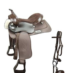 Silla de Montar Occidental Sintética Premium con Armazón de Plástico, Ajuste Cómodo, Juego de Accesorios Incluido, Tamaños de 10-16 Pulgadas, Colores Personalizables - Product Image 2