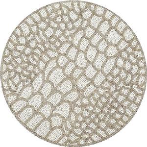 Wholesale Custom <b>Glass</b> <b>Placemat</b> Flower Shaped With Gold Crystal Indoor Outdoor Centre Dining Table Decorative Mat for Home - Product Image 5