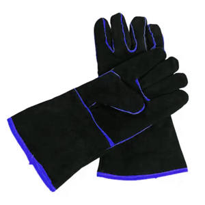 Hi Vis Guantes de cuero de vaca Split Leather Ropa de trabajo de invierno Anti-Heat Spark Guantes de seguridad industrial contra incendios - Product Image 2