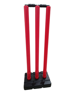 Vente en gros Mahaplay double hauteur en plastique rouge/néon vert souches de cricket 24 et 27 pouces base remplissable à l'eau fabriqué en Inde - Product Image 4