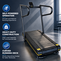 Tapis de course incurvé BN à économie d'énergie et auto-alimenté, petite console pour salle de sport à domicile, centre d'entraînement premium