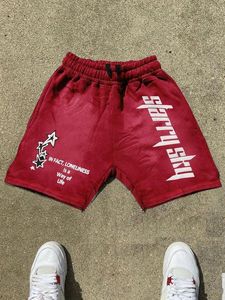 กางเกงขาสั้นผ้าเฟรนช์เทอร์รี่สำหรับผู้ชายกางเกงขาสั้นผ้าฝ้ายแบบมีเชือกดึงขอบซีดจาง - Product Image 4