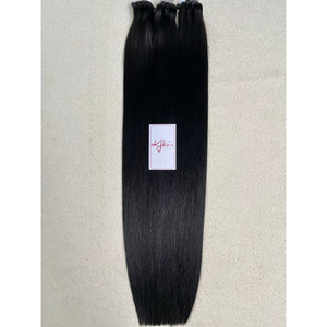 ผมเวียดนามแท้แบบตรงธรรมชาติ ไม่ผ่านกระบวนการ 100% จัดเรียงเกล็ดผม ดับเบิ้ลดรอน ต่อผมแบบเครื่องเย็บสองชั้น - Product Image 1