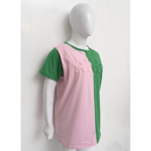 เสื้อยืดสไตล์สตรีทแฟชั่นเข้ารูประบายอากาศได้ดีปรับแต่งได้เสื้อลำลองทูโทนพร้อมโลโก้แบบนูนทันสมัย - Product Image 2