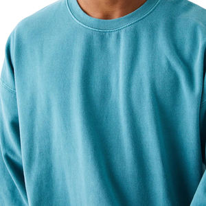 Sweat-shirt épais à col rond et manches longues pour homme, personnalisable avec logo, en molleton lourd, coupe oversize, uni - Product Image 5