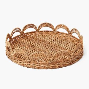 Plateaux en rotin artisanaux de longue durée pour le thé aux fruits du petit-déjeuner ou la décoration dans les maisons de style traditionnel ou bohème - Product Image 6