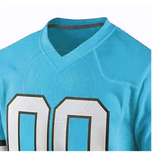 เสื้อฟุตบอลแบบติดกระดุมเสื้อเจอร์ซีย์สีพื้นเสื้ออเมริกันฟุตบอลจากผู้ผลิตปากีสถาน - Product Image 3