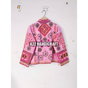 Chaqueta de Terciopelo y Algodón Hecha a Mano, Ropa de Invierno, Chaqueta de Tela de Terciopelo de Verano con Bordado Suzani, Abrigo Térmico para Mujer, Estilo Bata - Product Image 6