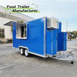 Entrega rápida móvil negro comida Tuk cocina Seekh Kebab sirviendo remolque fibra de vidrio para Pizza helado Hotdogs Pancake Truck - Product Image 1