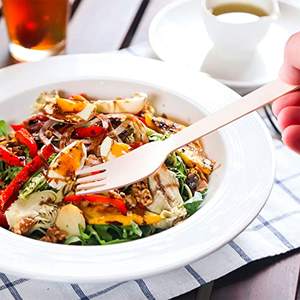 Wholesale Modern <b>Disposable</b> Forks 155mm Eco-Friendly Birchwood <b>Cutlery</b> Biodegradable Compostable Tableware Catering Party 2026 - Product Image 5