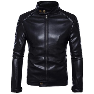 Veste en cuir vintage pour homme Veste en cuir pour homme décontractée Veste en cuir vintage Veste en cuir noire Biker - Product Image 1
