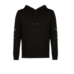 Best Supplier's Men's Embroidered Hoodie with Full Sleeves Regular Length Lightweight 100% Cotton for Winter - Product Image 3