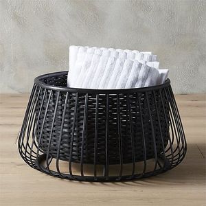 Cesta de mimbre Material de metal dorado Cesta de almacenamiento de alta calidad Lavandería Hotel Usado Nuevo diseño Cesta redonda - Product Image 4