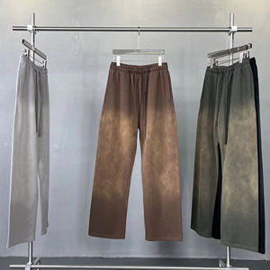 Pantalones de chándal de algodón ecológicos de peso pesado, pantalones acampanados holgados para correr, ropa de calle Unisex de pierna ancha, logotipo personalizado, impresión Digital OEM - Product Image 5