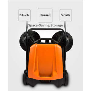 SM650 spazzatrice a spinta manuale 27.5 con spallina tripla spazzole 6.6 gallone pattumiera 29,000 Sq Ft/h efficienza uso interno/esterno - Product Image 1