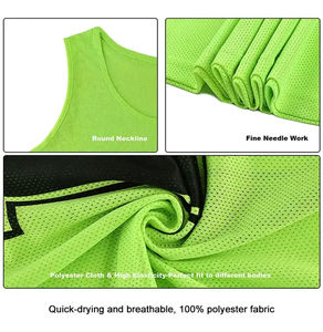 Bavoir de sport personnalisé pour enfants Maillot de football d'entraînement avec logo personnalisé Pinnies personnalisables - Product Image 3