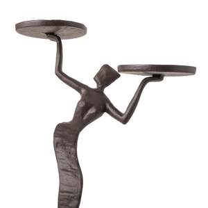 เชิงเทียนโลหะสำหรับผู้หญิง AK ทำจากทองเหลืองสไตล์แฟนซีพร้อมแขน2ข้างสำหรับตกแต่งแนวโบราณแนวชนบทสำหรับโอกาสพิเศษ/ตกแต่งในงานเทศกาล - Product Image 3